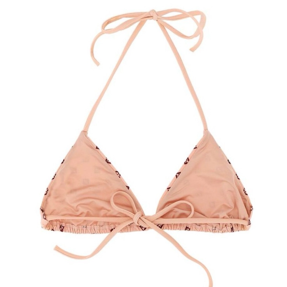 Fendi bikini mini logo-print triangle top in pink. NWT size 38, US size 2 - Picture 3 of 4